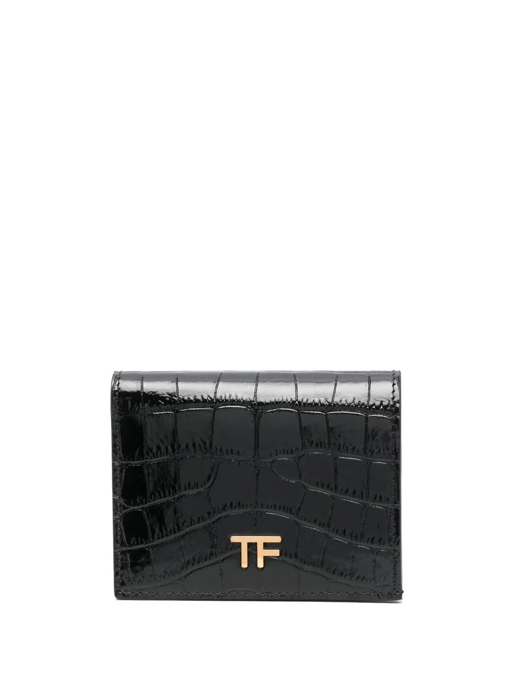 

TOM FORD crocodile-effect leather wallet - Black