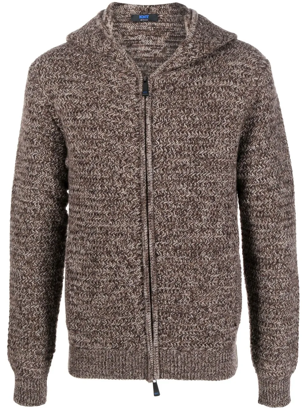 

Kiton chunky-knit hooded jacket - Brown