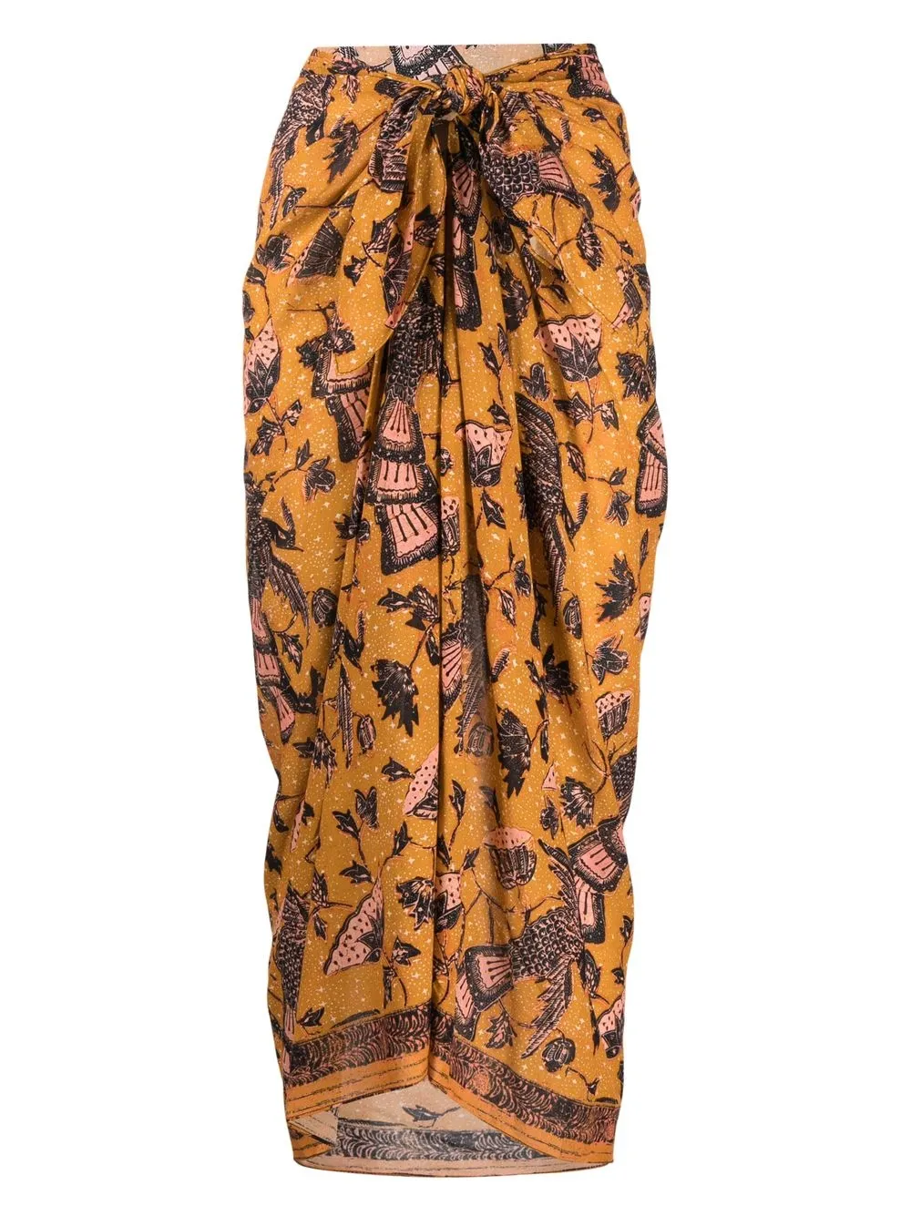 

Ulla Johnson pareo de playa Paz con estampado floral - Naranja