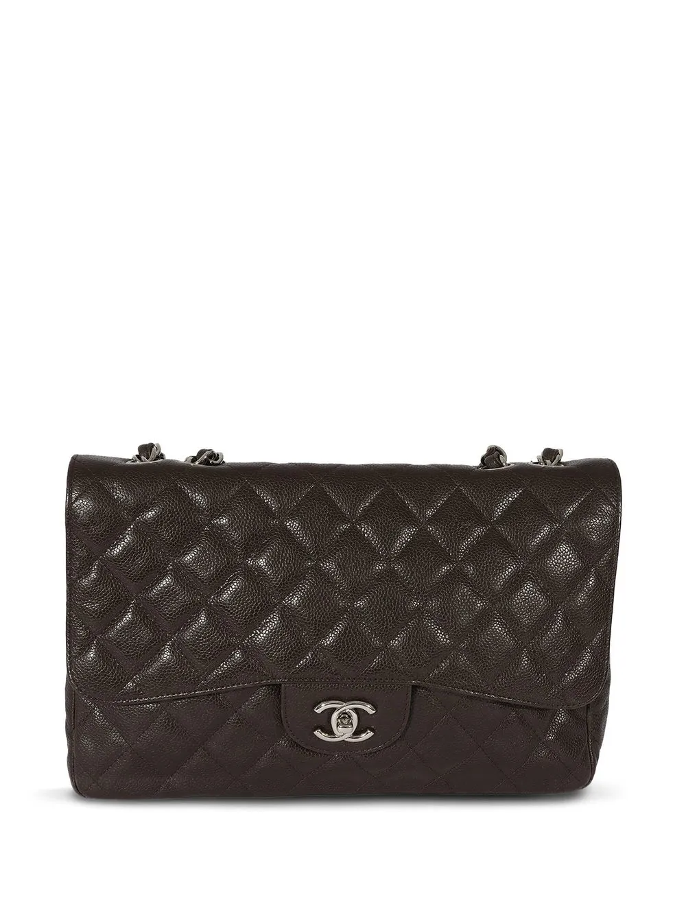 

CHANEL Pre-Owned jumbo Classic Flap shoulder bag - Brown