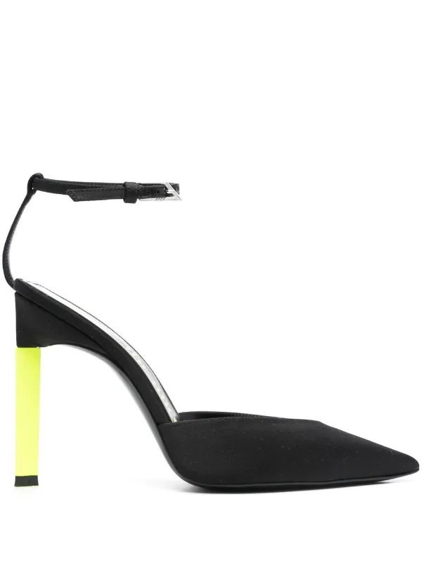 The Attico Perine 115mm Contrasting Heel Pumps in Black