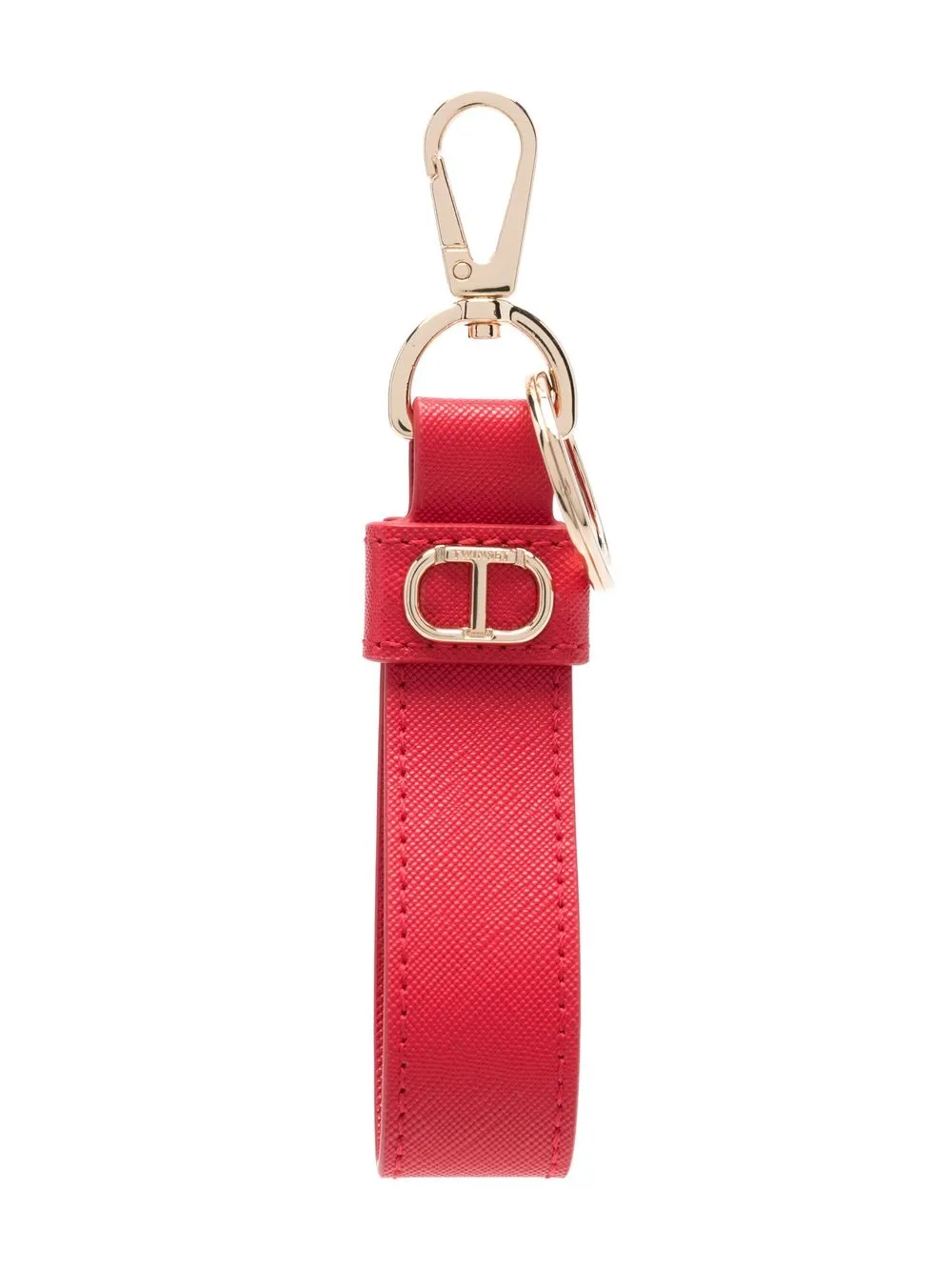 

TWINSET logo-plaque keyring - Red