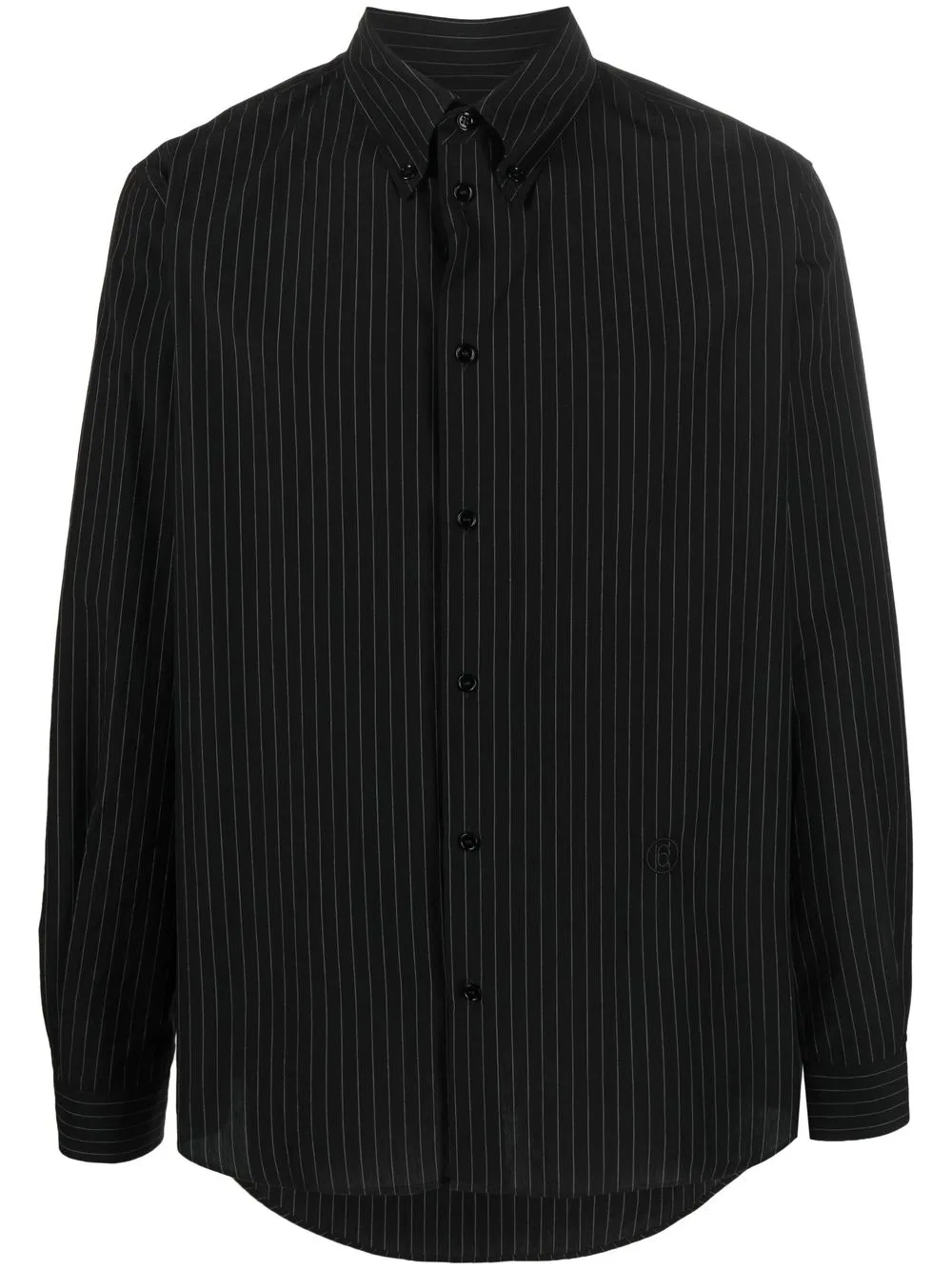 

MM6 Maison Margiela camisa con rayas estampadas - Negro