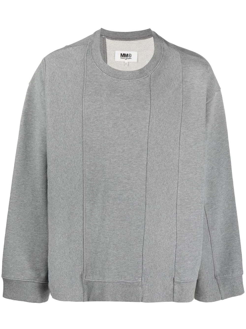 

MM6 Maison Margiela paneled cotton sweatshirt - Grey