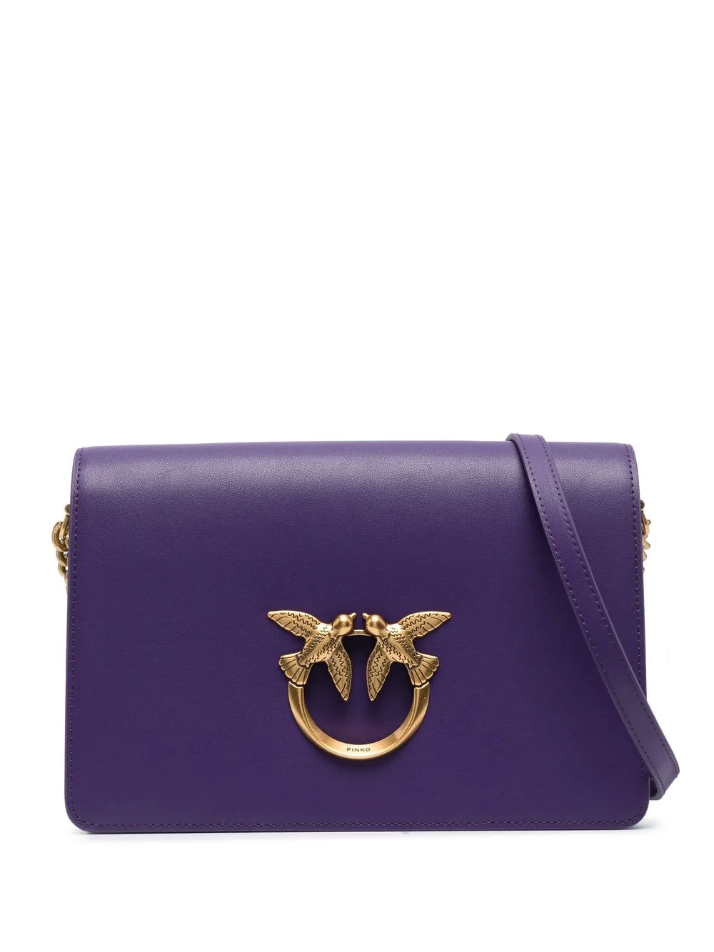 

PINKO Love Click leather crossbody bag - Purple