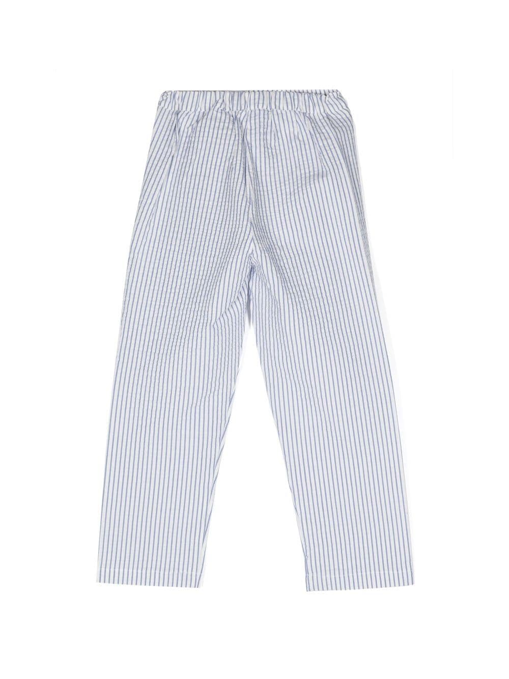 Shop Siola Striped Straight-leg Trousers In White
