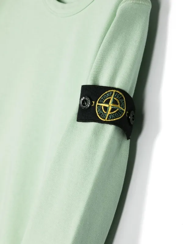 Stone Island Junior logo-patch Crew Neck Sweatshirt - Farfetch