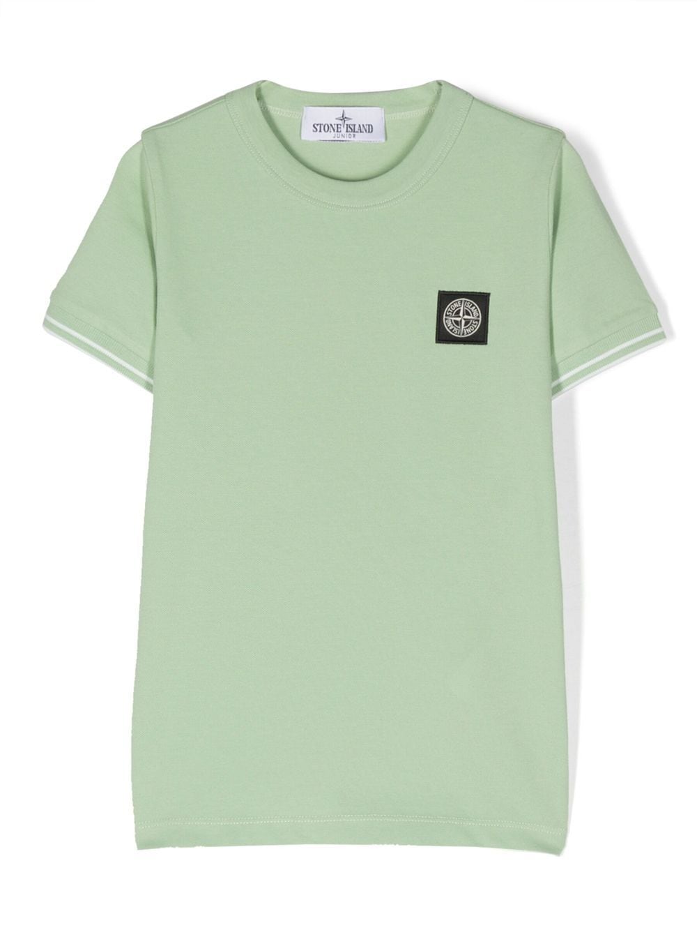 Stone Island Junior Compass-logo Cotton T-shirt In V0044