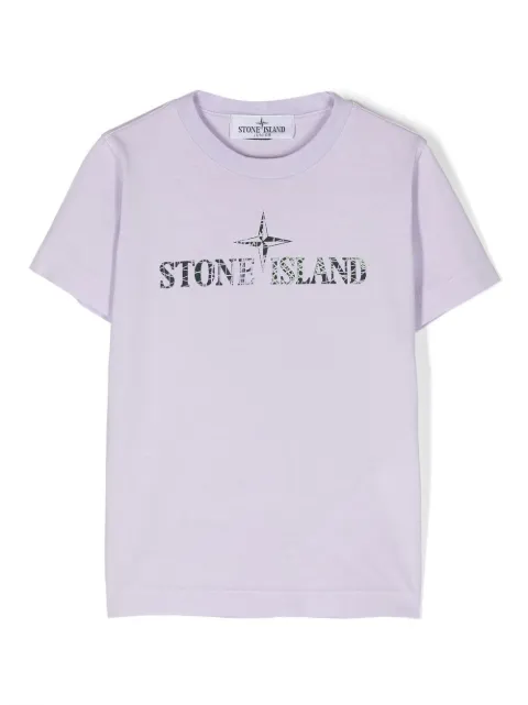 Stone Island Junior logo-print cotton T-Shirt 