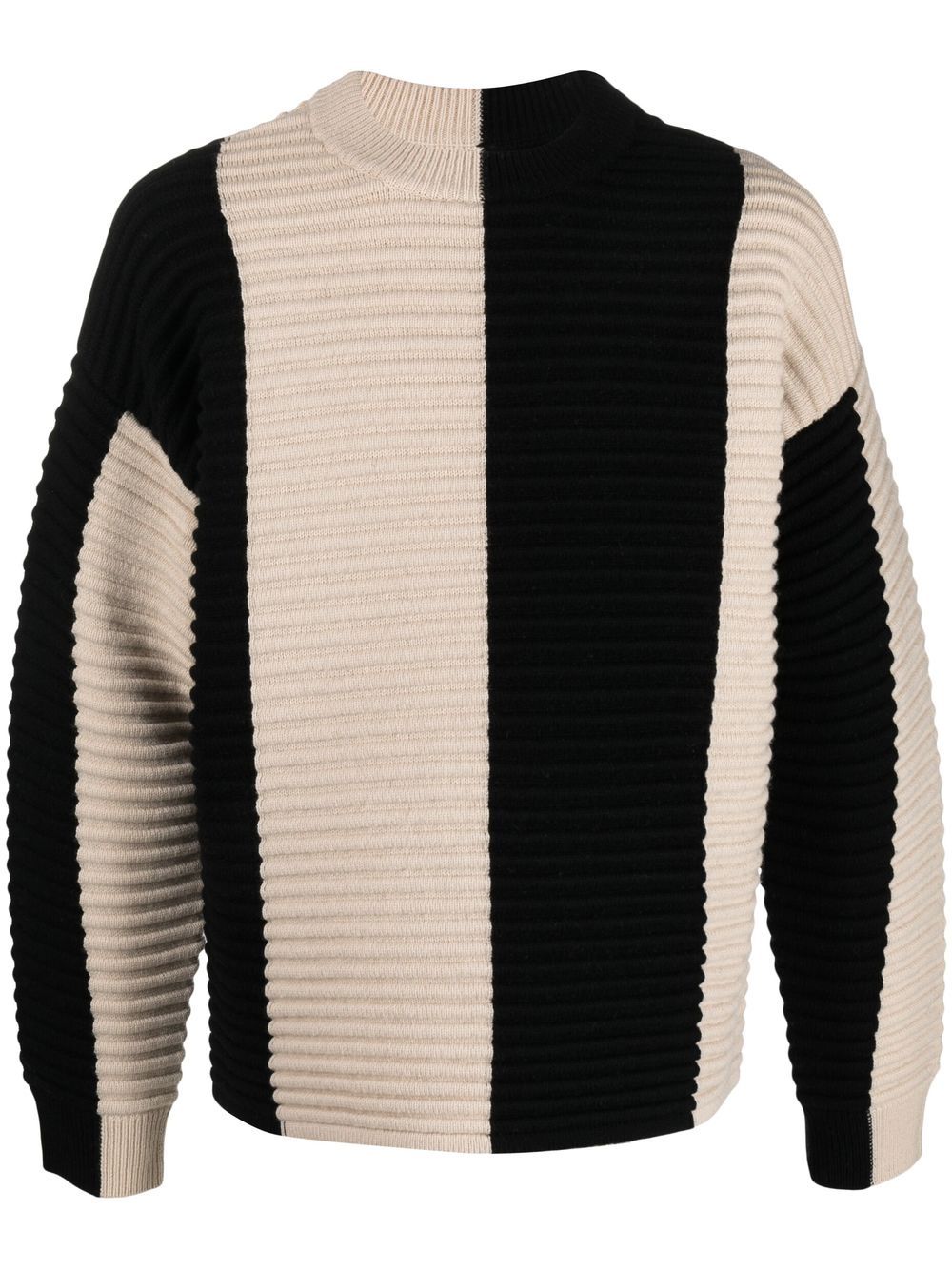 Shop Eytys Horace Striped Two-tone Jumper In Nude