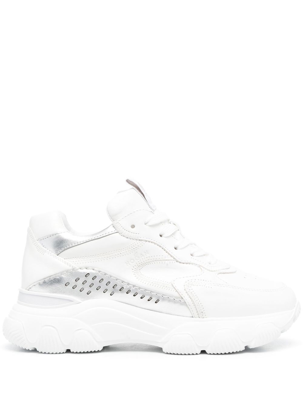 Shop Hogan Hyperactive Lace-up Sneakers In White