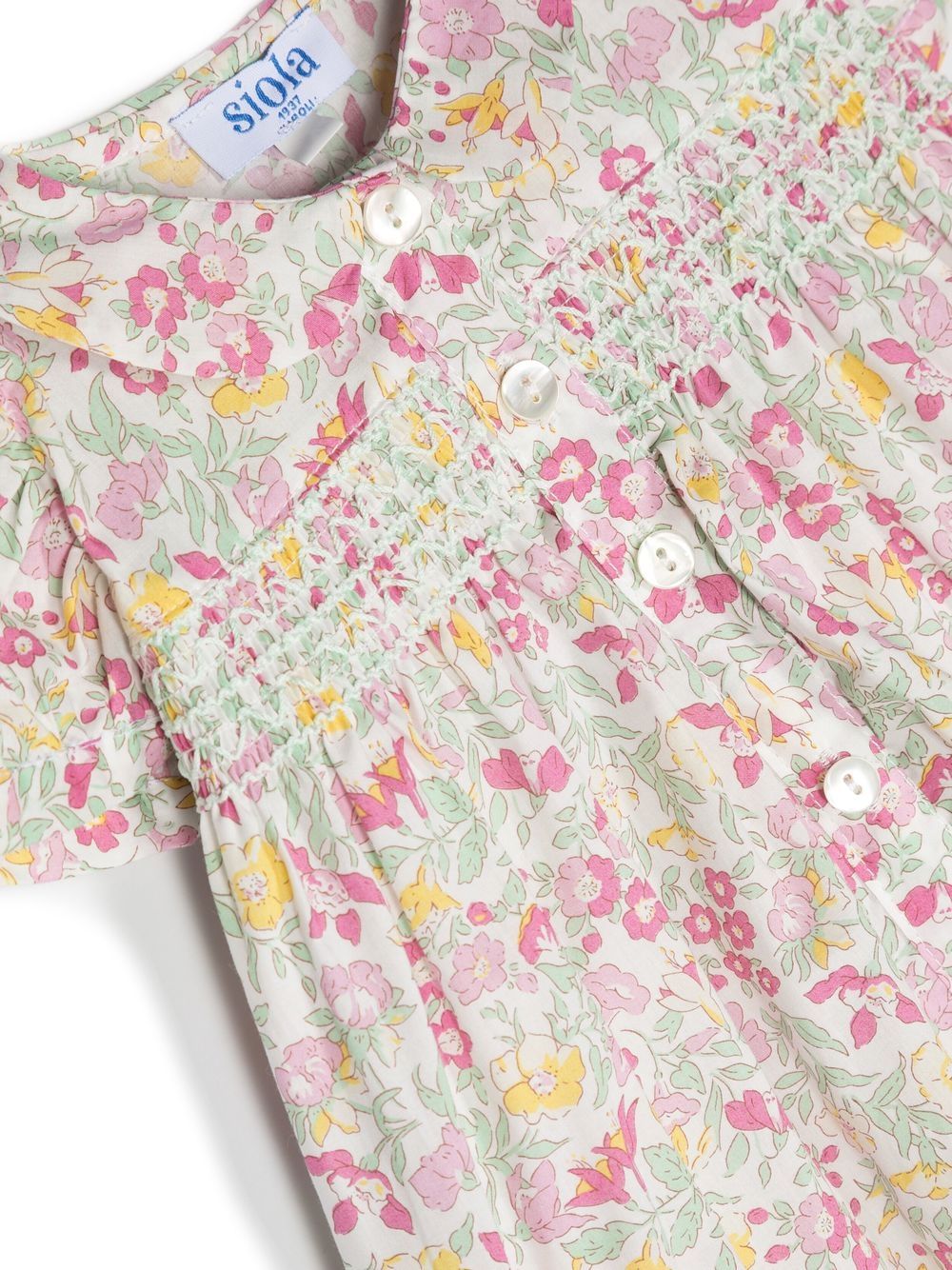 Shop Siola Floral-print Shirt Dress In 白色