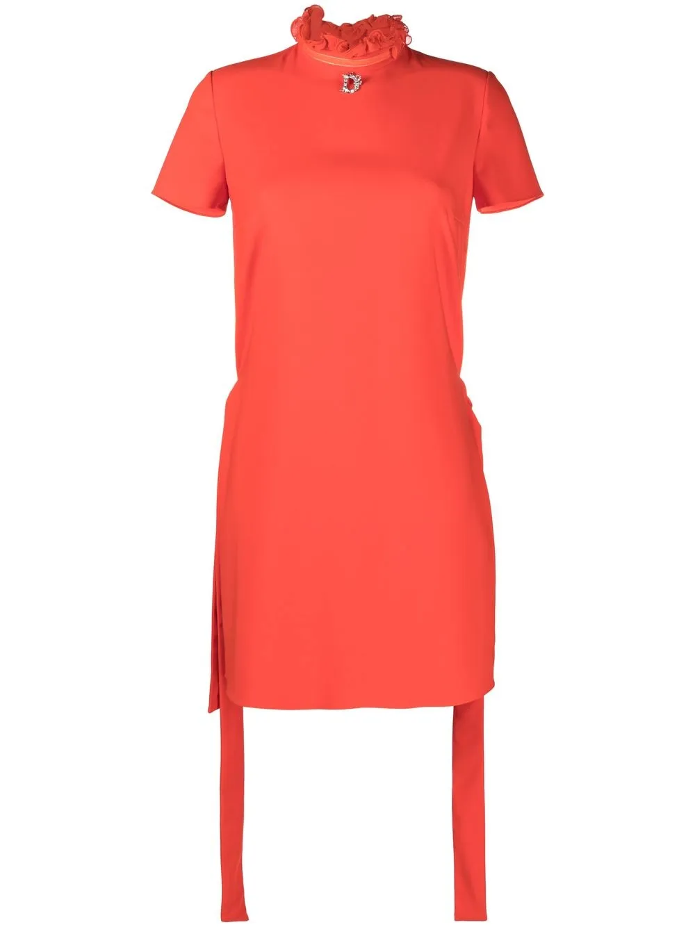 

Dsquared2 logo-charm ruffle-collar dress - Orange