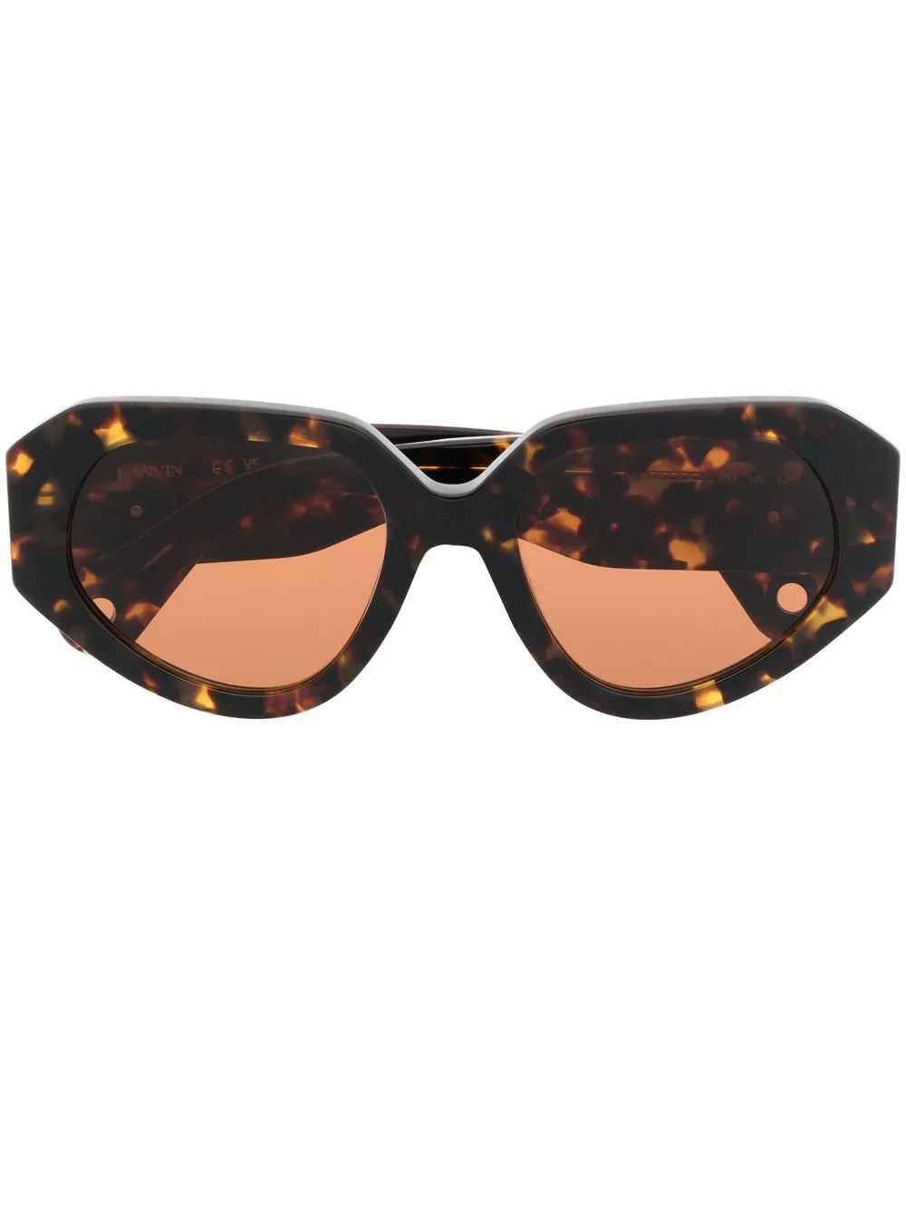 

Lanvin lentes de sol con armazón oversize y placa del logo - Marrón