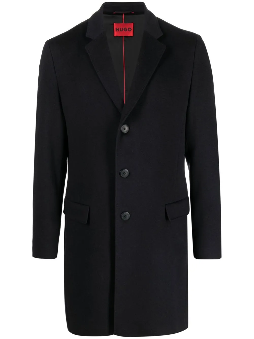 

HUGO cashmere single-breasted coat - Blue