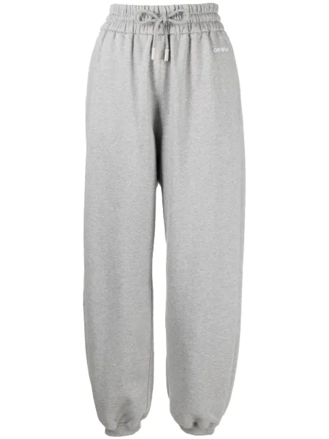 Off-White embroidered-logo cotton track pants