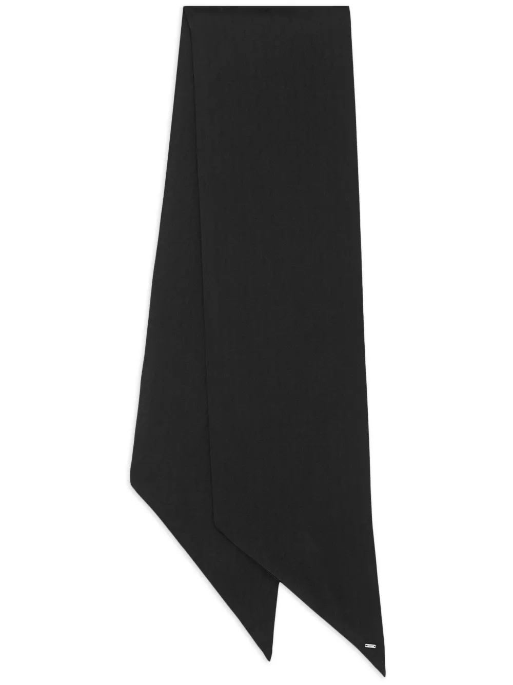 Saint Laurent Lavalliere Logo Jacquard Silk Scarf In Schwarz