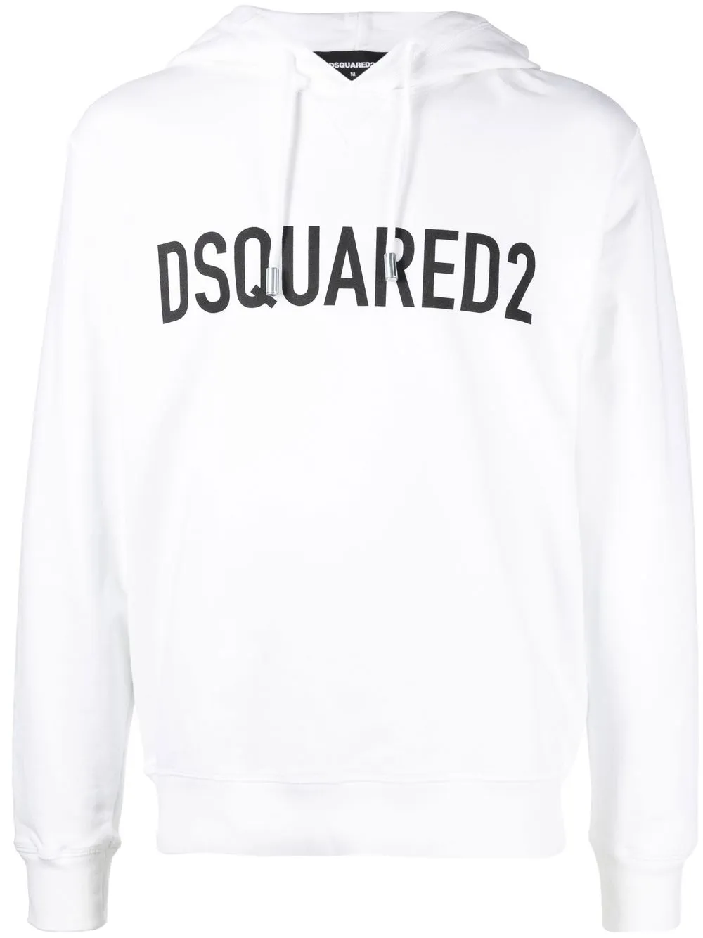 Shop Dsquared2 Logo-print Cotton Hoodie In White