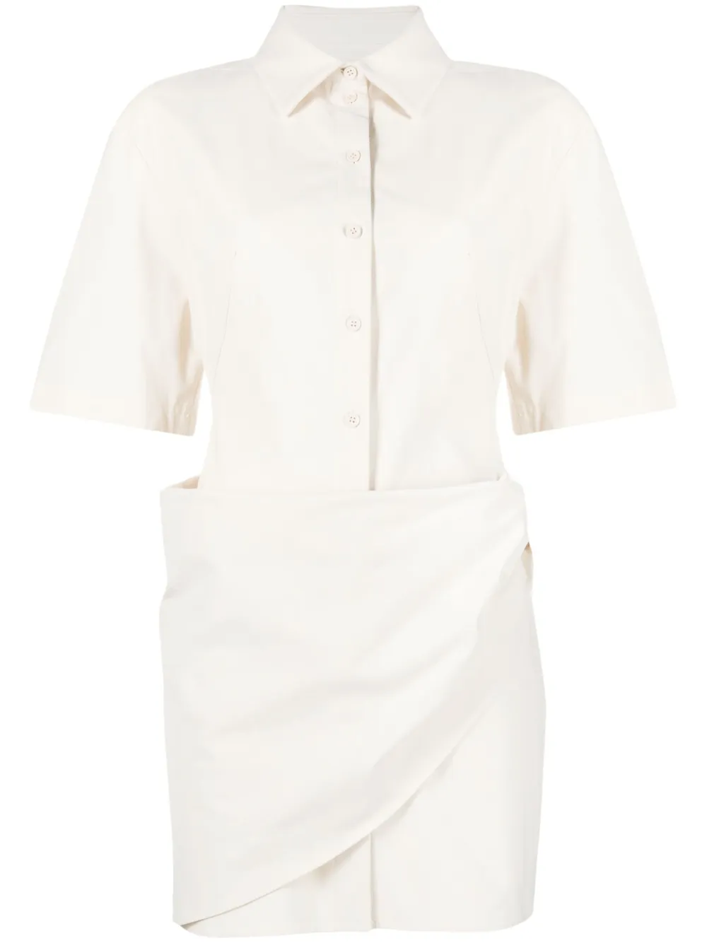 Jacquemus La Robe Camisa Shirt Dress In Panna