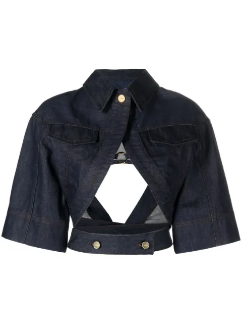Jacquemus Le haut de Nîmes Yuma cropped shirt