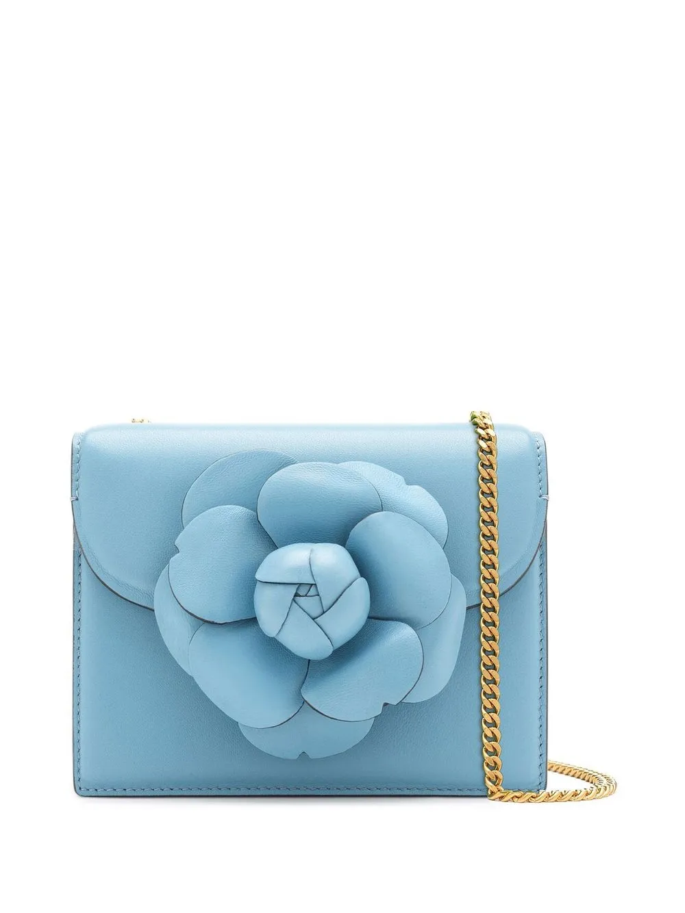 

Oscar de la Renta bolsa crossbody con apliques florales - Azul