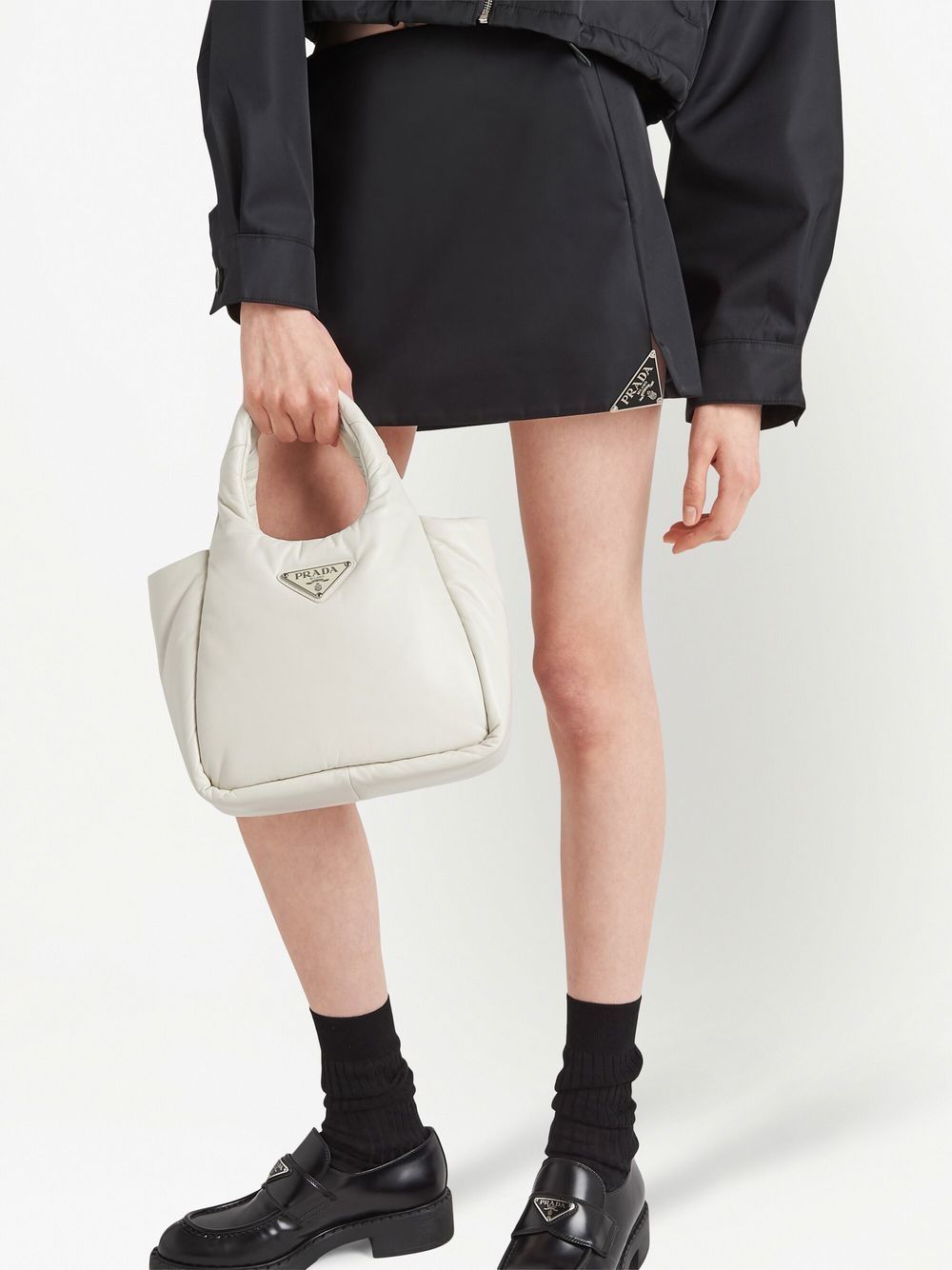 Prada triangle-logo Mini Skirt - Farfetch