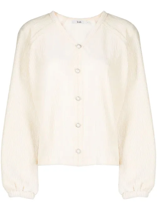 Cardigan boutonné à effet froissé - b+ab - Modalova