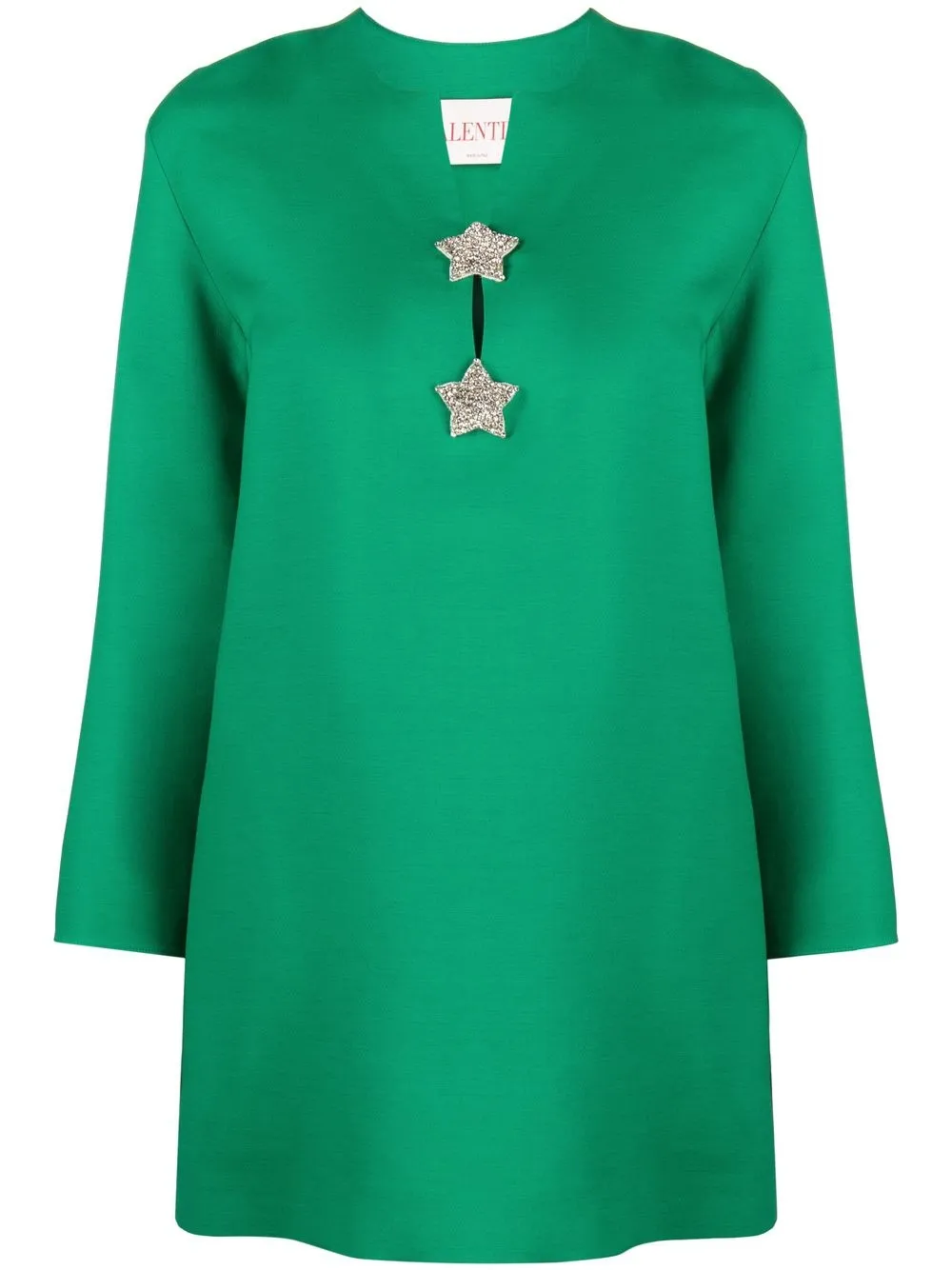 

Valentino star appliqué shift dress - Green