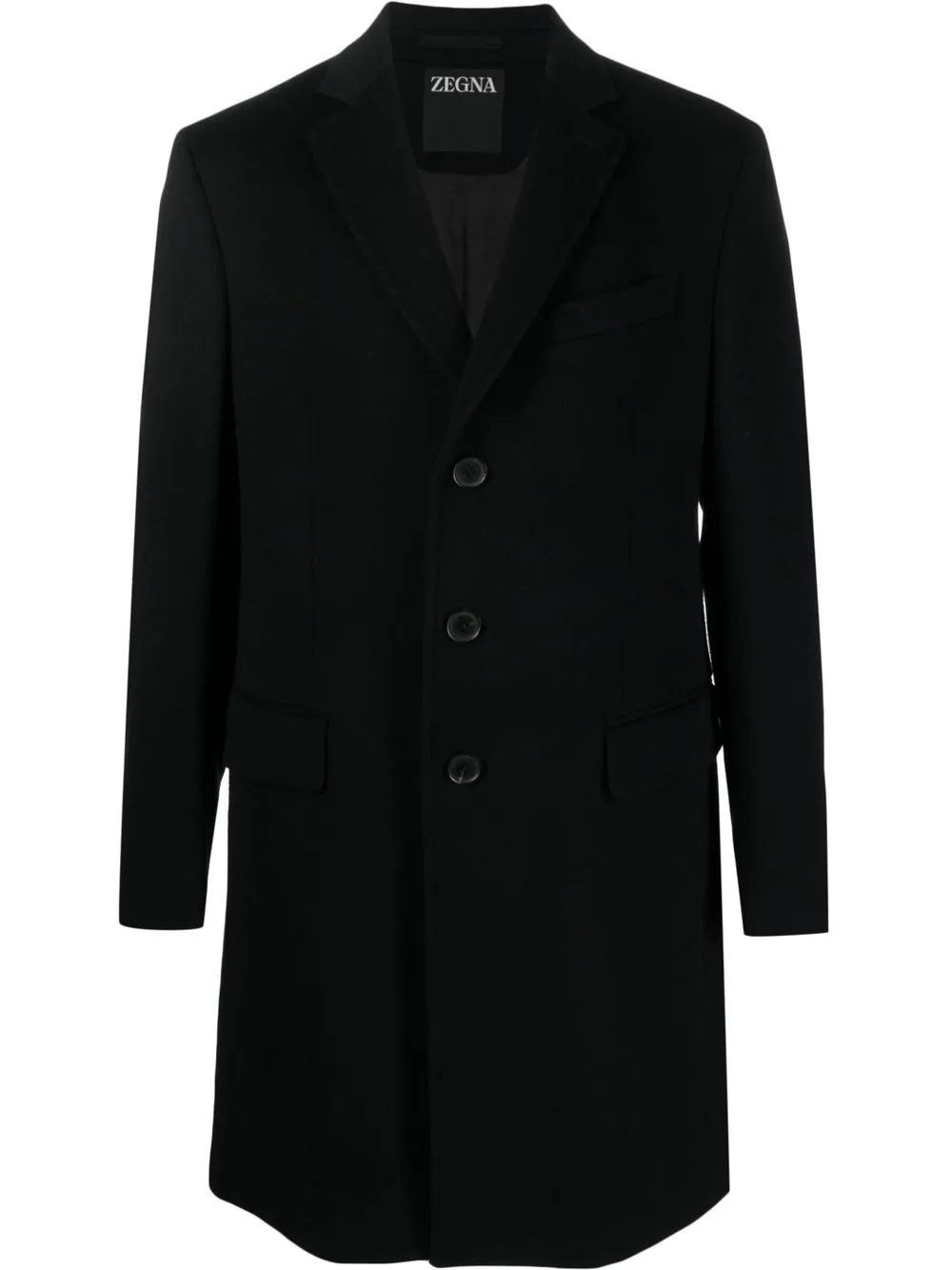 

Zegna abrigo con botones - Negro