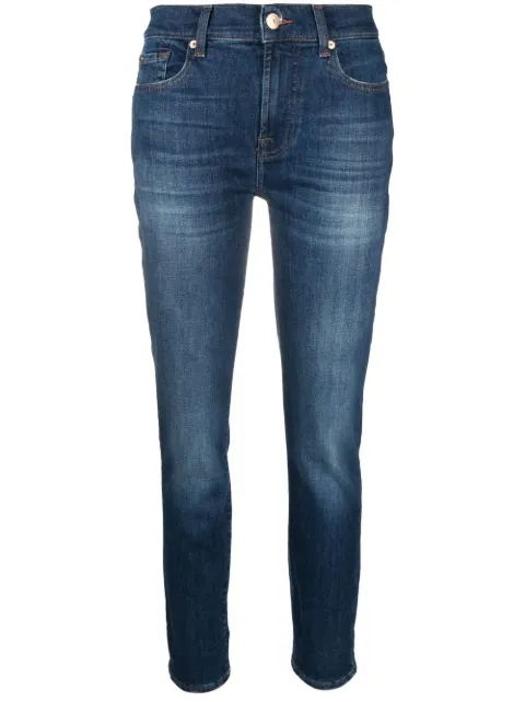 7 For All Mankind mid-rise cropped jeans