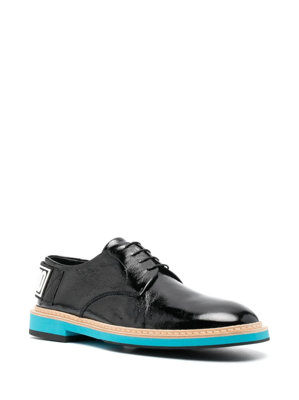 Moschino Leren veterschoenen - Zwart