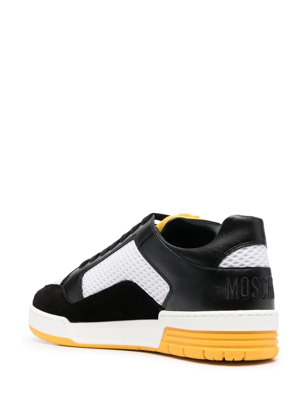 Moschino Rubber Sole Sneakers With Teddy Bear Motif In Black