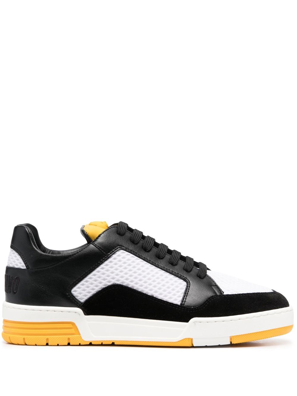 Moschino 'teddy Bear' Motif Sneakers In Black