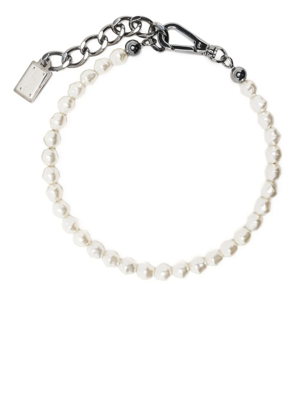 

Dolce & Gabbana glass-pearl choker necklace - Silver