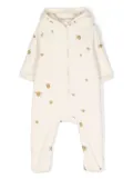 Konges Sløjd organic cotton hooded babygrow - Neutrals