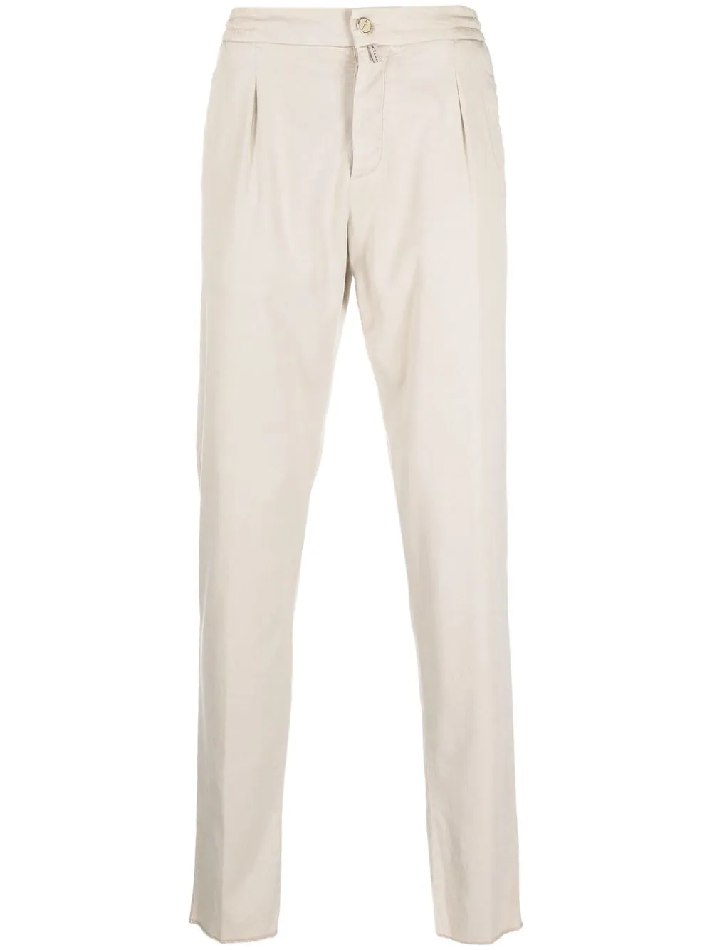 

Kiton tapered elastic-waist chinos - Neutrals