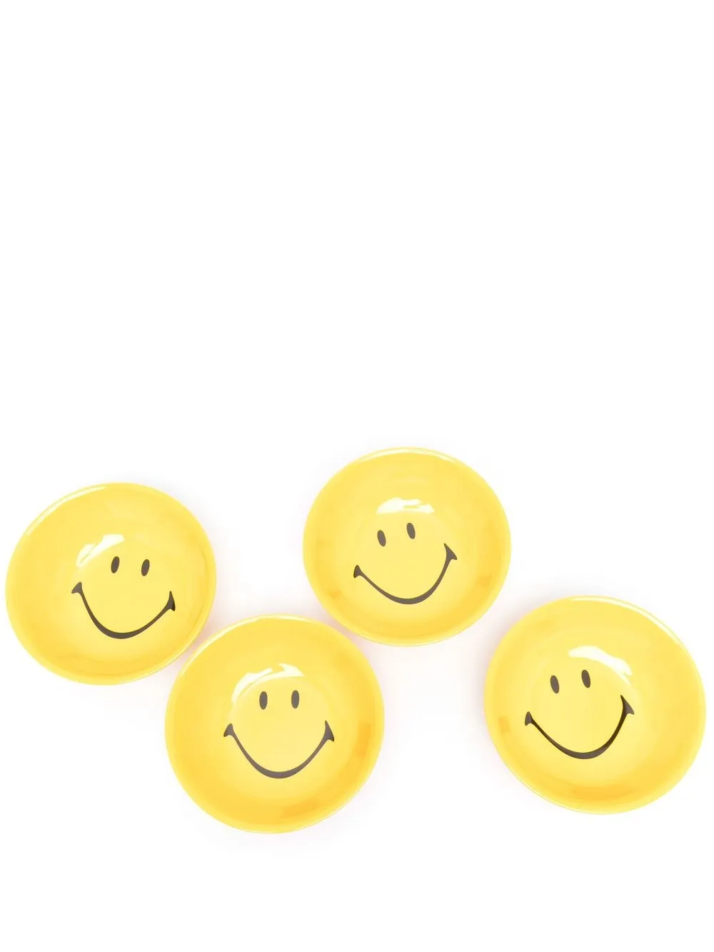 

MARKET smiley-print bowl (set of four) - Yellow