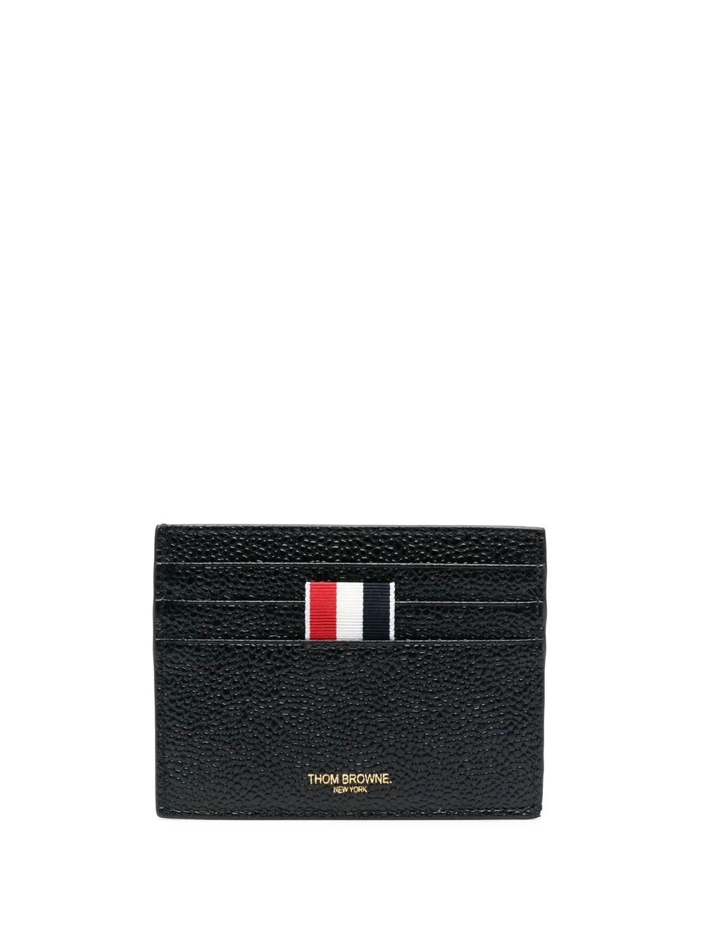 

Thom Browne engraved-logo leather wallet - Black