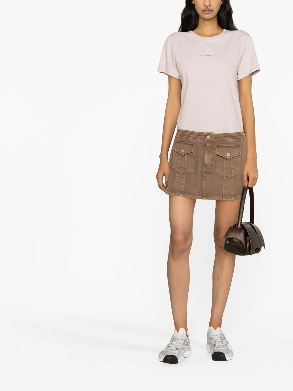 Golden Goose T-shirt met logoprint - Roze