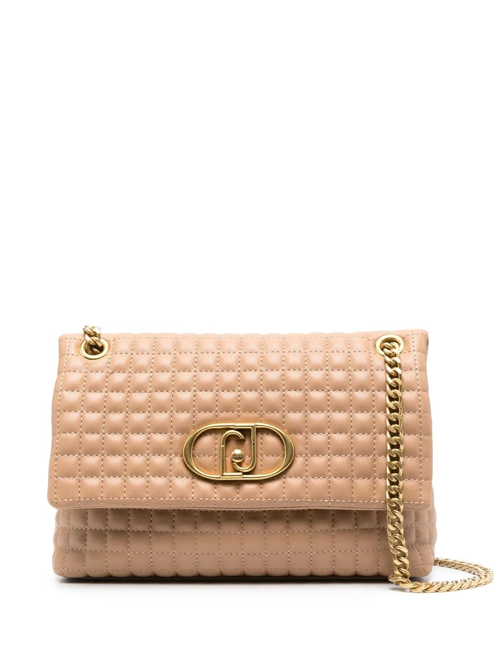 

LIU JO logo-plaque quilted shoulder bag - Neutrals