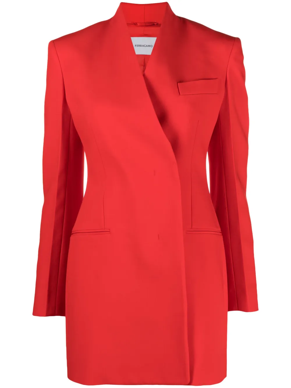Ferragamo Einreihiger Blazer In Red