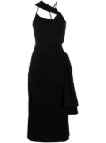 Jacquemus Abanada draped asymmetric dress - Black