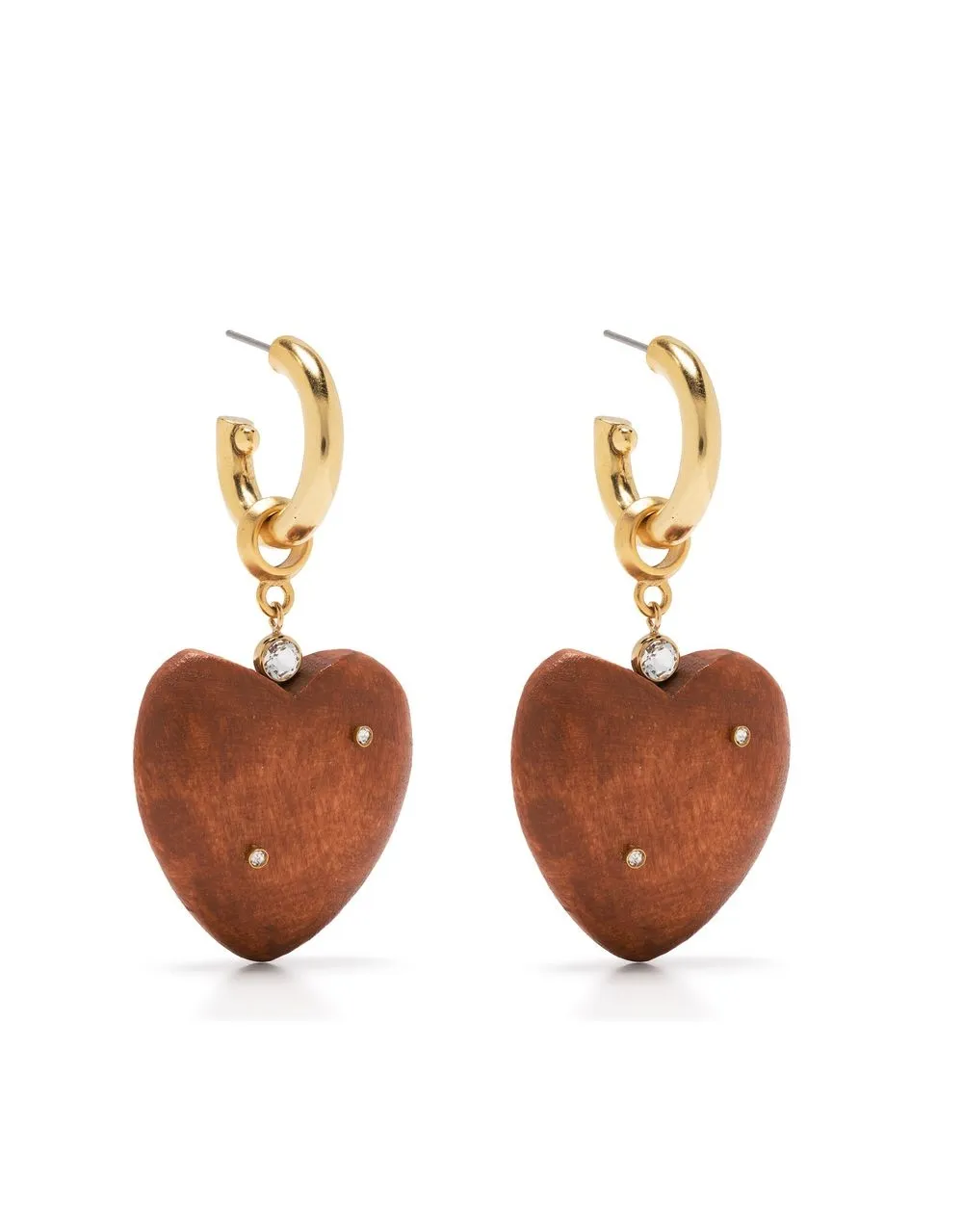 Brinker & Eliza crystal-embellished heart earring