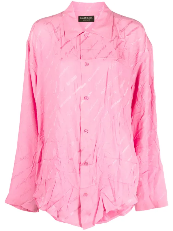 Silk Shirt in Pink - Balenciaga