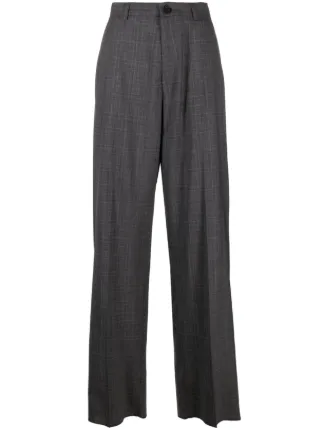 Balenciaga tartan pattern Tailored Trousers Grey FARFETCH OM