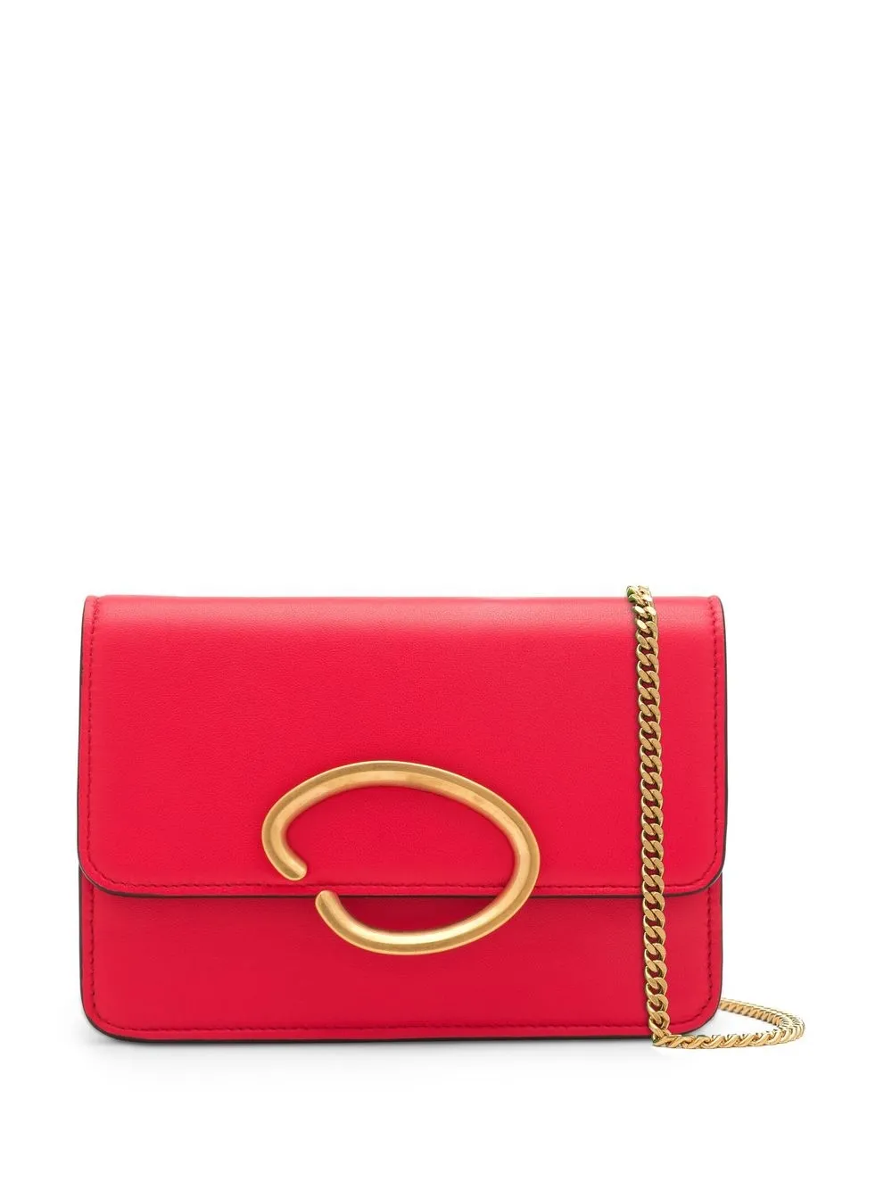 

Oscar de la Renta bolsa crossbody con placa del logo - Rojo