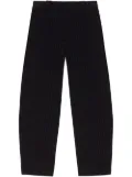GANNI tapered pinstripe trousers - Black