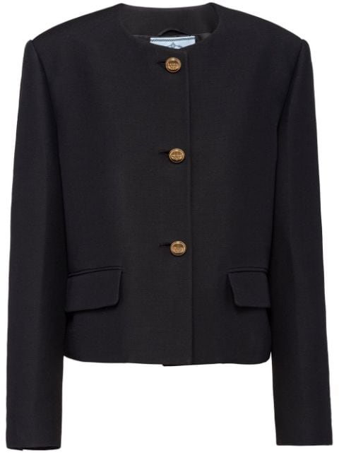 Prada single-breasted tricotine jacket 