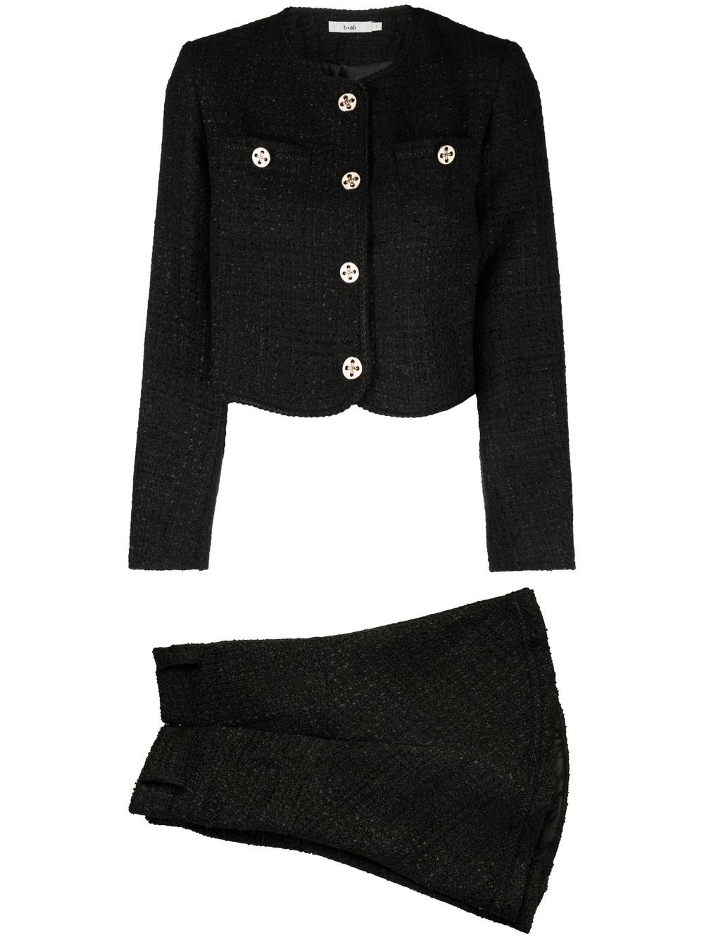 B+ab Tweed Cropped Jacket - Farfetch