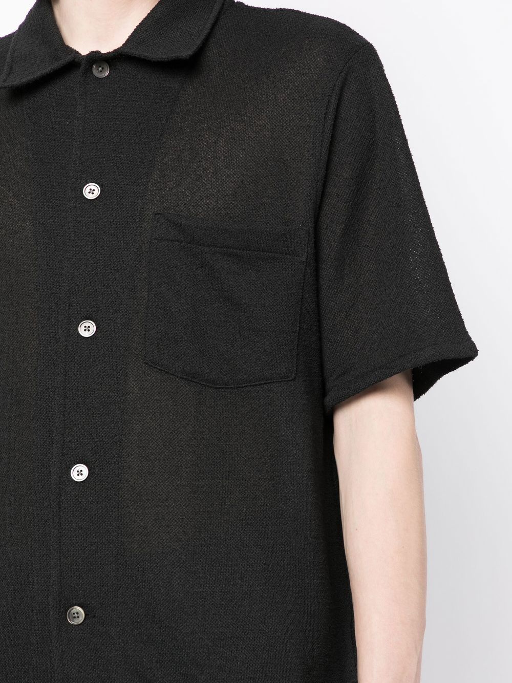 Shop Our Legacy Pouch Pocket Button-up Shirt In Black